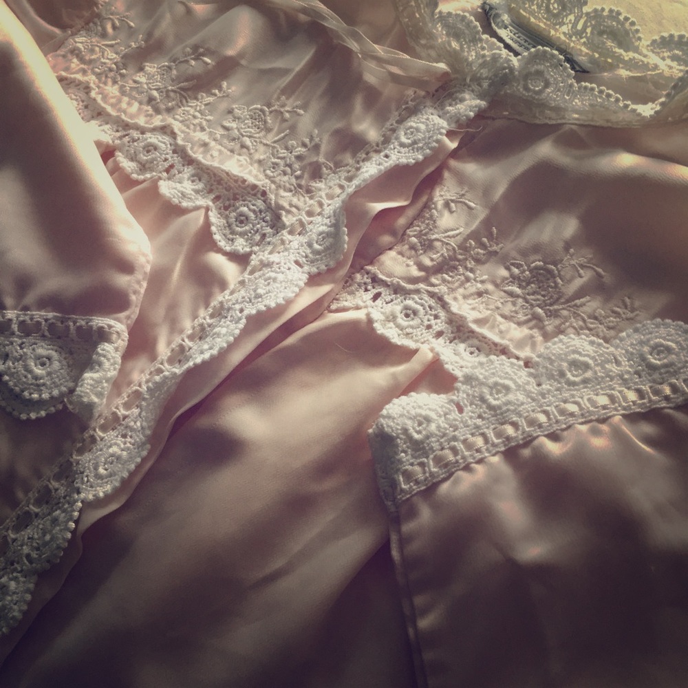 Vtg Christian Dior Pink Nightgown